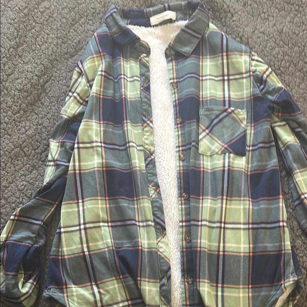 Abercrombie & Fitch Plaid Flannel Shirt Jacket